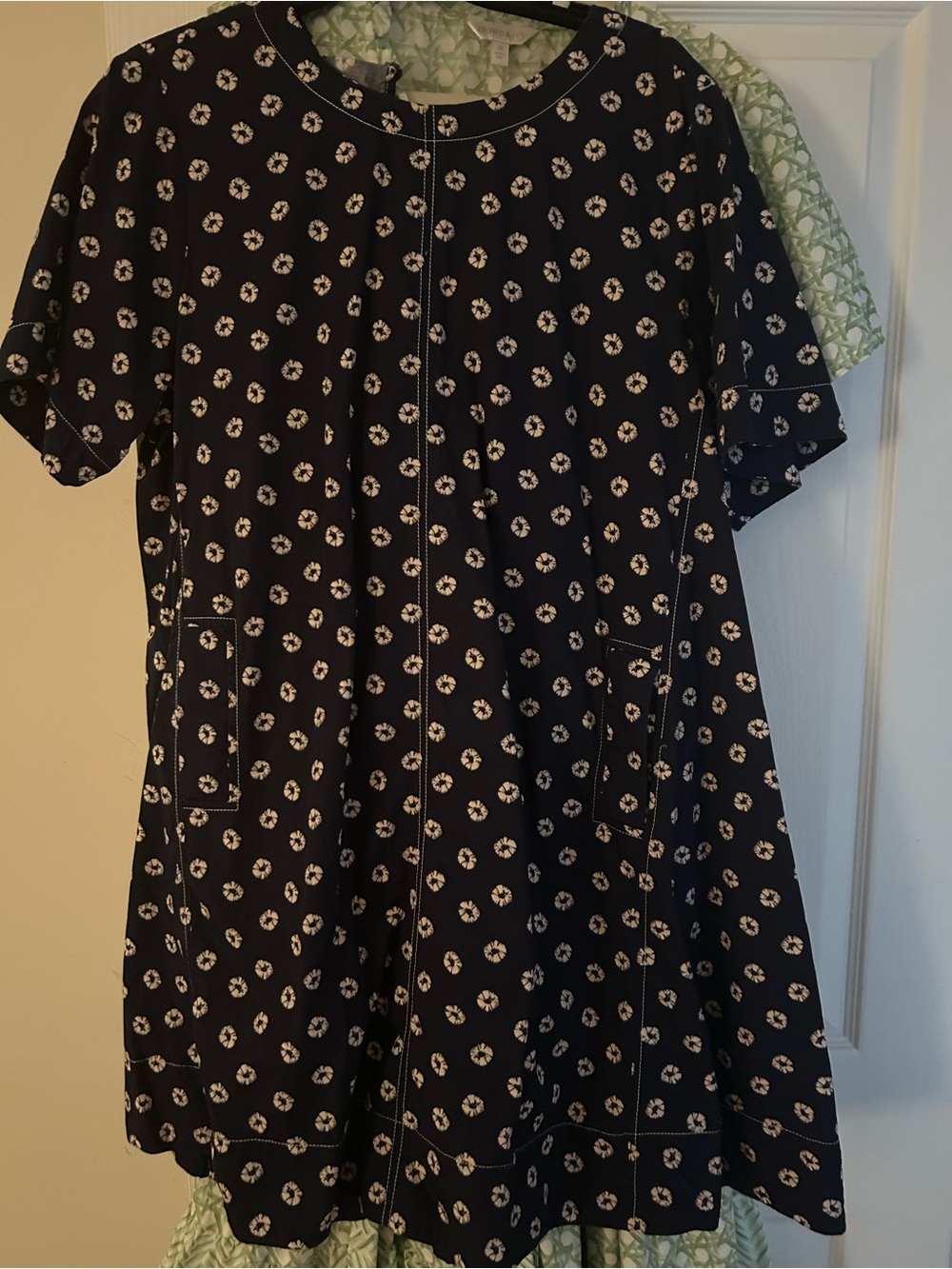 Anthropologie Emmy Navy Floral Swing Dress